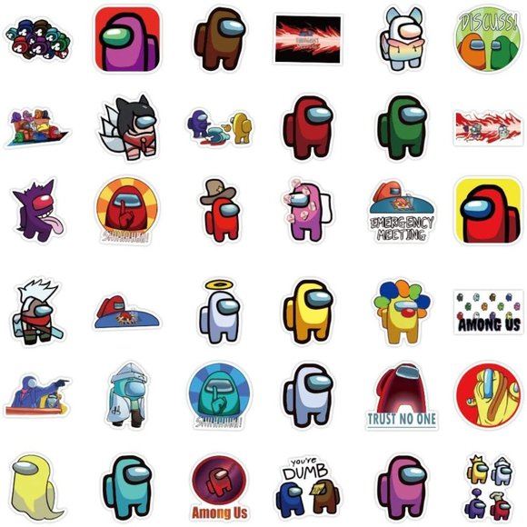 Among Us Stickers 100 Pcs Graffiti Anime Waterproof Trendy Adult Stickers - Picture 4 of 8